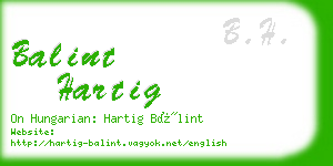balint hartig business card